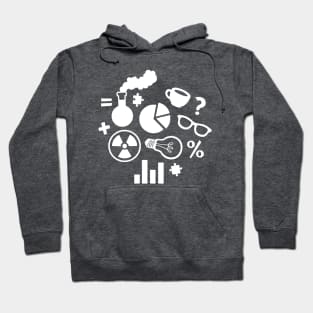 Crazy Science Pattern Black and White Hoodie